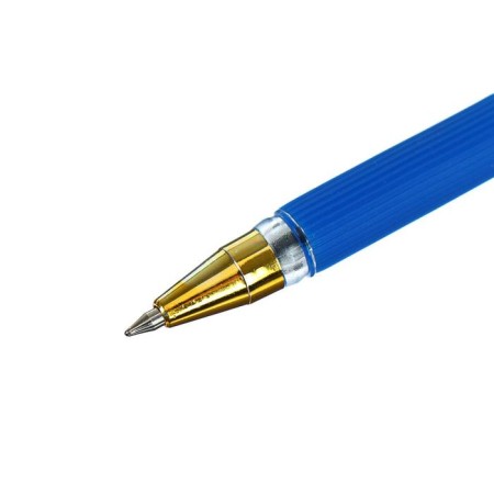 Ballic handle 0.5 mm, blue rod, transparent body with a rubber holder-2
