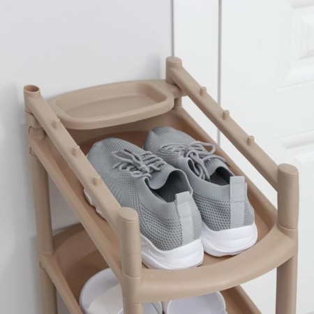 Black shoe launches, 4 tiers, 41.5 × 25.5 × 81 cm, color mix-8