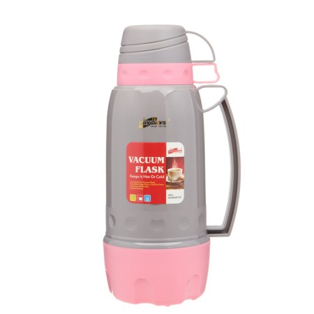 Thermos 1.8 l, with a glass flask, retains heat 12 hours, pink