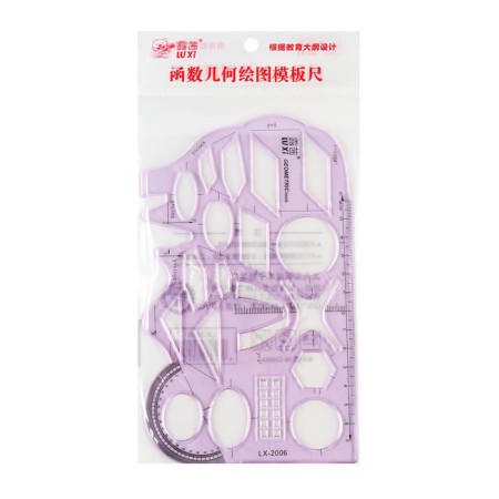 Troth-traffic line, plastic, with a transporter, for drawing figures, mix-8