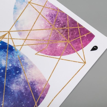 Stick plastic interior color "Moon and month" 40x60 cm-2