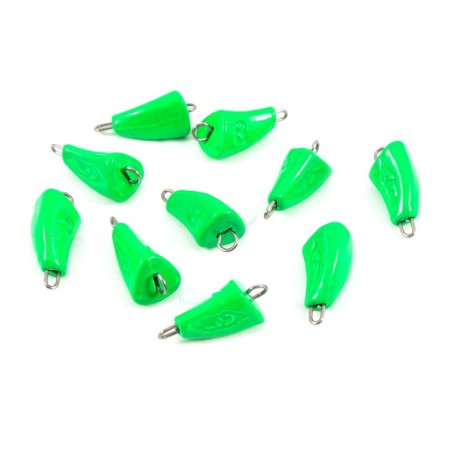 Cargo bullet-exentric painted pissy Yaman 10 pcs., 8 g, green