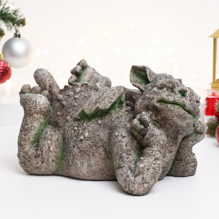 Piggy bank "Dragon Dreamer" under stone, 28x17.5x13cm-1