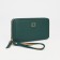 Women's wallet with lightning, green color
