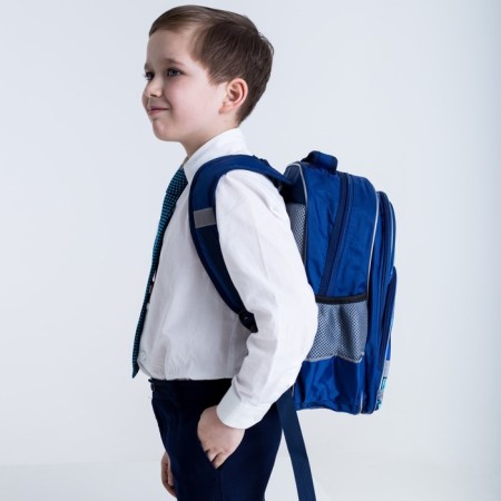 School backpack, 36 x 23 x 13 cm, ergonomic back, calligrata n "transformer", blue-11