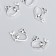 Decor for creativity Metal "Kit with an asterisk" silver set 12 pcs 1.5x1.9 cm