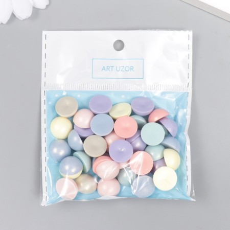 Decor for creativity plastic "Half of beads. Pearls matte" set 20 grams 0.6x1.2x1.2 cm 78771-3