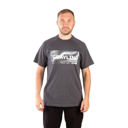 Grayling Riverbad T-shirt, Cotton, Graphite, XL-1