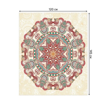 The tablecloth "Irish flowers", rectangular, Saten, size 120x145 cm-1