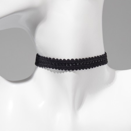 Choker "Assorted" openwork, (set of 6 pcs.), Black color, 30.5 cm-3