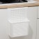 Basket for storage mounted on the door "Loft", 24.5 × 9.5 × 31.5 cm, white color