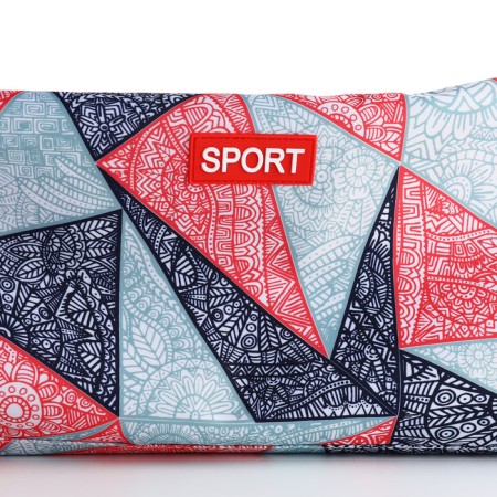 Sports bag, textura, average size, red color-4