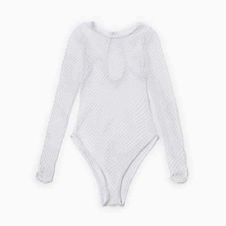 Female Separate swimsuit with minaku mesh color white, rr 48-8