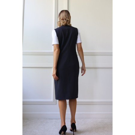Dress with a deep neckline, size 48-4