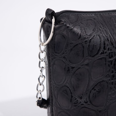 Bag Cross-Bodi with a zipper, black color-3