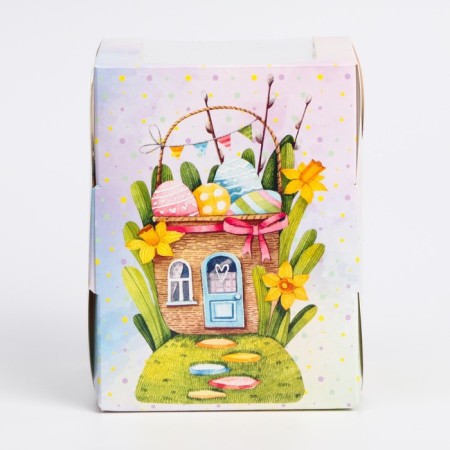 Easter box with the window "Easter house", 12.5 x 9.5 x 9.5 cm-2