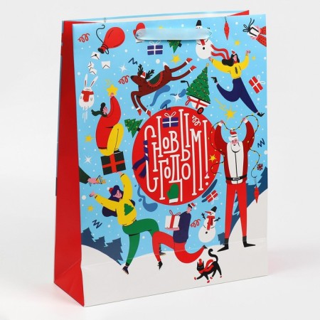 Laminated vertical "Fun", L 31 x 40 x 11.5 cm, New Year-2