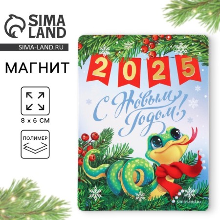 Magnet "2025", 8 x 8 cm