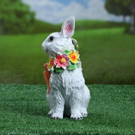 Garden figure "Bunny with Fairy" 26x19x11cm-2