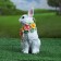 Garden figure "Bunny with Fairy" 26x19x11cm