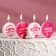 Set of candles 4 pieces "with humor", pink-white, 4 × 4.4 cm