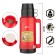 Thermos 1.8 l, with a glass flask, 12 x 36 cm, red