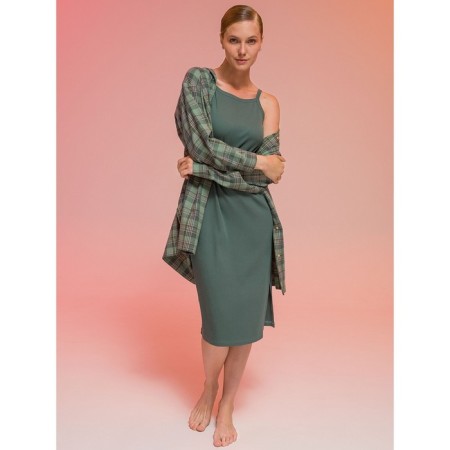 Women's dress, size 44, green color-6