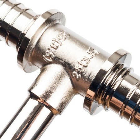 Axial pipe Stout SFA-0026-252525, to connect the radiator, T-shaped, 25mm, 25mm-3