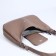 Load bag with zipper, external pocket, long belt, dark beige color