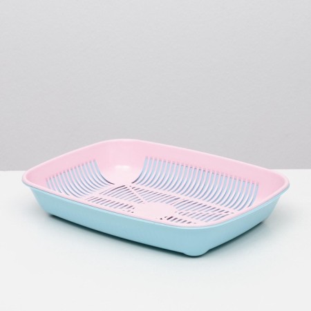 Rounded toilet with a mesh of 33.5 x 25 x 6 cm, pink/blue-1