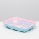 Rounded toilet with a mesh of 33.5 x 25 x 6 cm, pink/blue