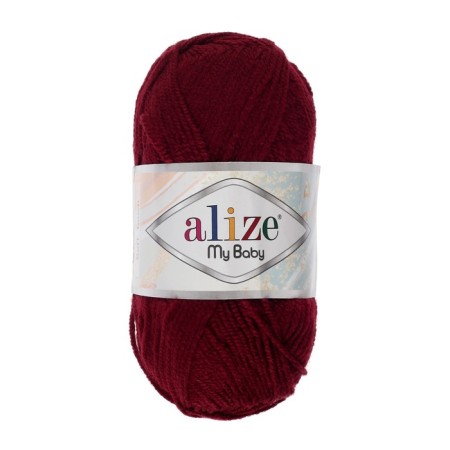Yarn "My Baby" 100% acrylic 150m/50g (57 burgundy)-1