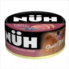 Wet feed nuh turkey and chicken -bearing Bezernovnaya for adult dogs of small rocks 100 g.