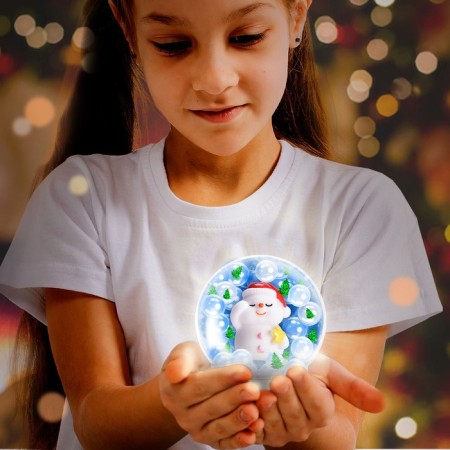 Set for creativity "New Year's ball with hydrogel: cute snowman"-3