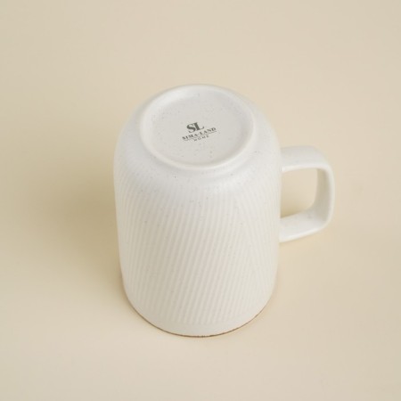 Porcelain mug SL Home "Wave in Stone", 350 ml, white color-3