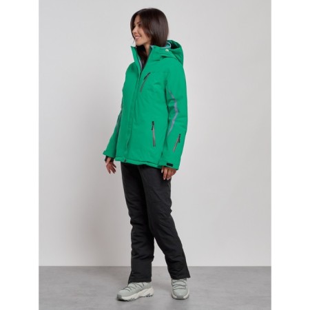 Ski costume female winter, size 48, green color-2