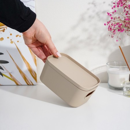 Storage box with the infinity lid, 9.5 × 14 × 7 cm, 650 ml, Latte color-3