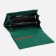 Women's wallet on magnets, green color