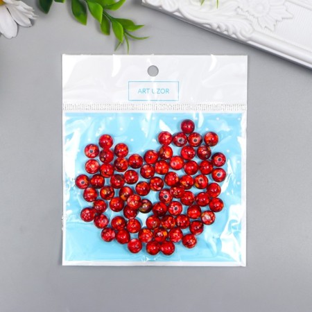 Beads for creativity plastic "Marble. Terracott" d = 0.8 cm set 20 g-2