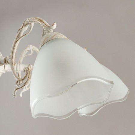Suspended chandelier Citilux "Latur" CL413270, 46x33 cm, 7x75W, E27, white color-9