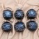 Set of balls plastic D-8 cm, 6 pcs "Adele Wave" silver-blue