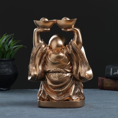 Figure "Hote with bowls" bronze, 10x15x21cm-2