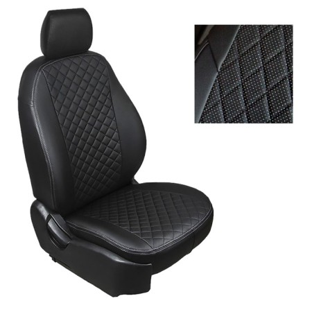 Autorekhli for Renault Arkana, 2019-n, rhombus, eco-leather, set
