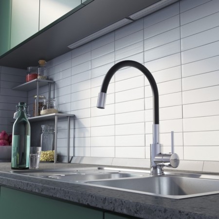 MILARDO MEAL M01SB0FM05 kitchen mixer, pour 241 mm, flexible surge, chromium-1