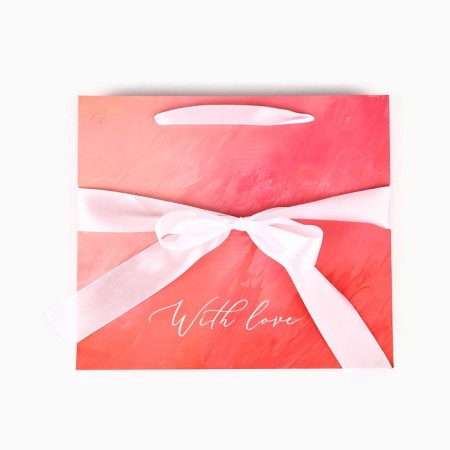 Laminated packet with a ribbon "with love", m 30 × 9 × 26 cm-3