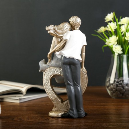 Polystone souvenir "Heart in love" 23.5x12x9 cm-2