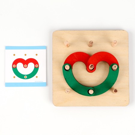 Geobord with wooden details and tasks "Mathematical tablet"-9