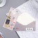 Money envelope "Happy Birthday!" Cutting, embossing, champagne, glasses, 8.3x16.7 cm
