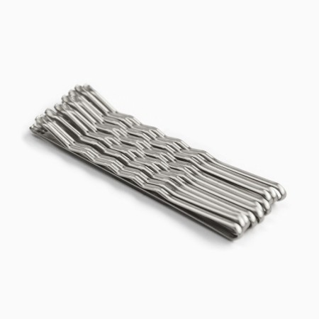 Silver invisibility 12 pcs, 5 cm, hair clip click 4 pcs, 5 cm, set, princesses-1