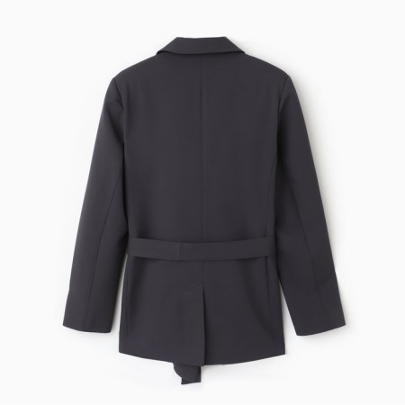 Women's jacket with a belt Mist Plus-Size, r.54, gray-6